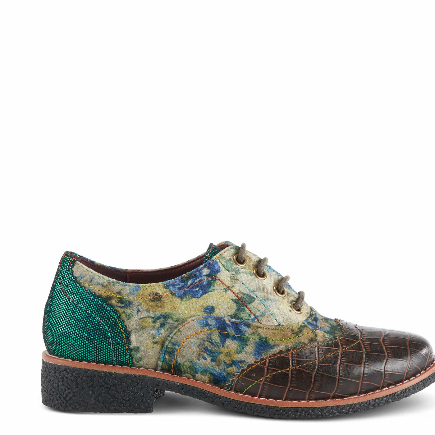 Spring Step L'Artiste Women's Muggiasti-Viv Leather Oxford Shoe Chocolate Multi EU 37 / US 6.5-7