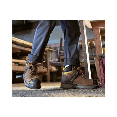 Caterpillar Excavator Superlite Waterproof Carbon Composite Toe Work Boot Men Pewter