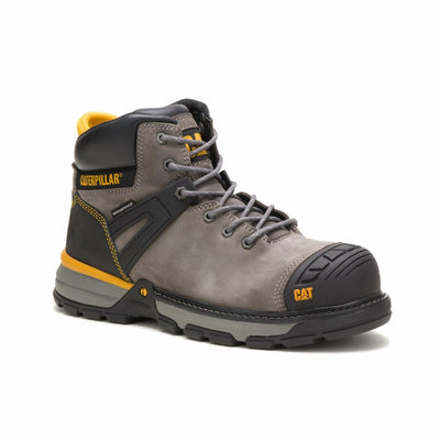 Caterpillar Excavator Superlite Waterproof Carbon Composite Toe Work Boot Men Pewter