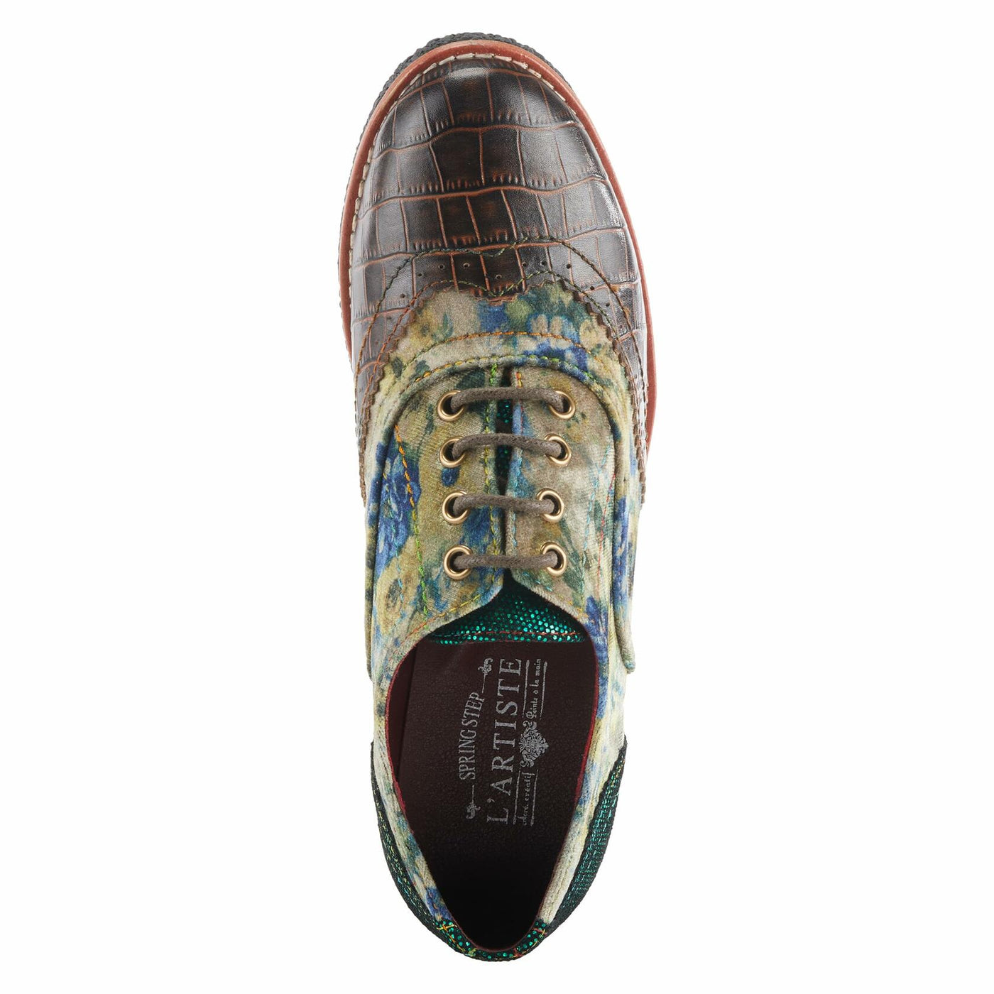Spring Step L'Artiste Women's Muggiasti-Viv Leather Oxford Shoe Chocolate Multi EU 37 / US 6.5-7