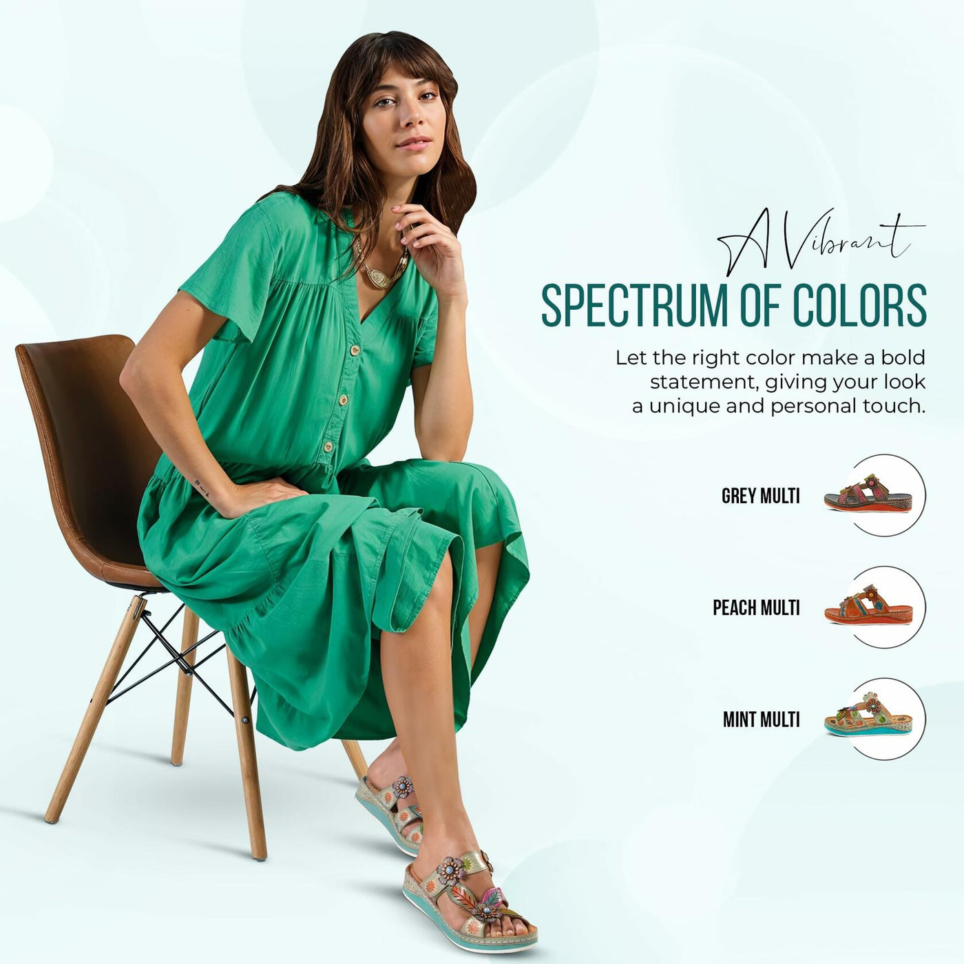 L'Artiste by Spring Step Women's Pillow-Soft Sandal, Peach Multi, 9