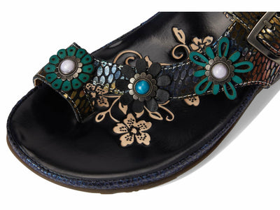 L'Artiste by Spring Step Women's Kindness Sandal, Black Multi, 5