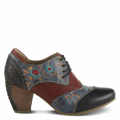L'Artiste by Spring Step Women's Adelvice-Fleur Oxford Boot, Black Multi, 5.5-6