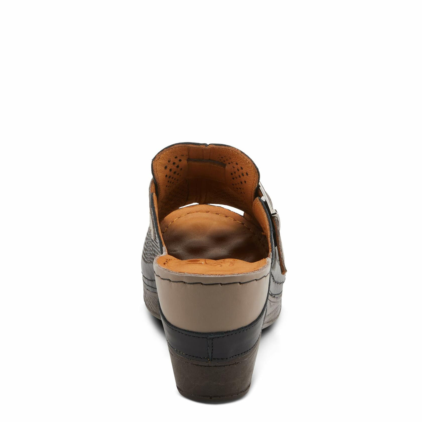 Spring Step MOMELLE Women's Perforated Leather Wedge Slide Sandals - Chic Style, Comfortable Elegance Black Multi EU 37 / US 6.5-7