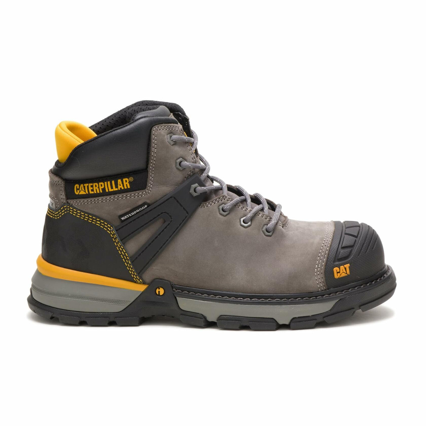 Caterpillar Excavator Superlite Waterproof Carbon Composite Toe Work Boot Men Pewter