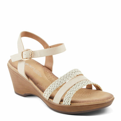 PATRIZIA Women's ZINOVIA Braided Strap Wedge Sandals Bone Multi EU 38 / US 7.5-8