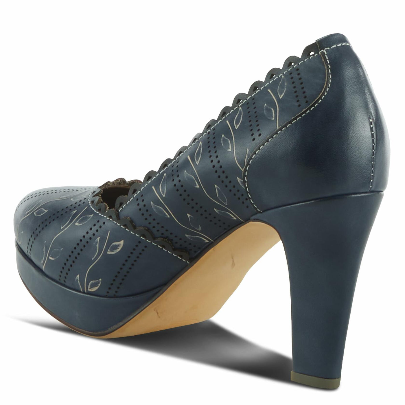 Spring Step L'Artiste Women's Zurisis Leather Heel Navy EU 42 / US 10.5-11