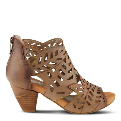 Spring Step L'Artiste Icon Sandals for Women - Ladies Casual Flats Platform Sandal - Hand Painting Summer Shoes for Womens - Tan EU 35 / US 5