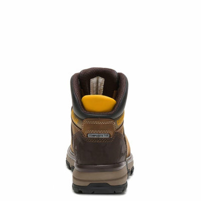 Caterpillar Excavator Superlite Waterproof Carbon Composite Toe Work Boot Men Dark Beige
