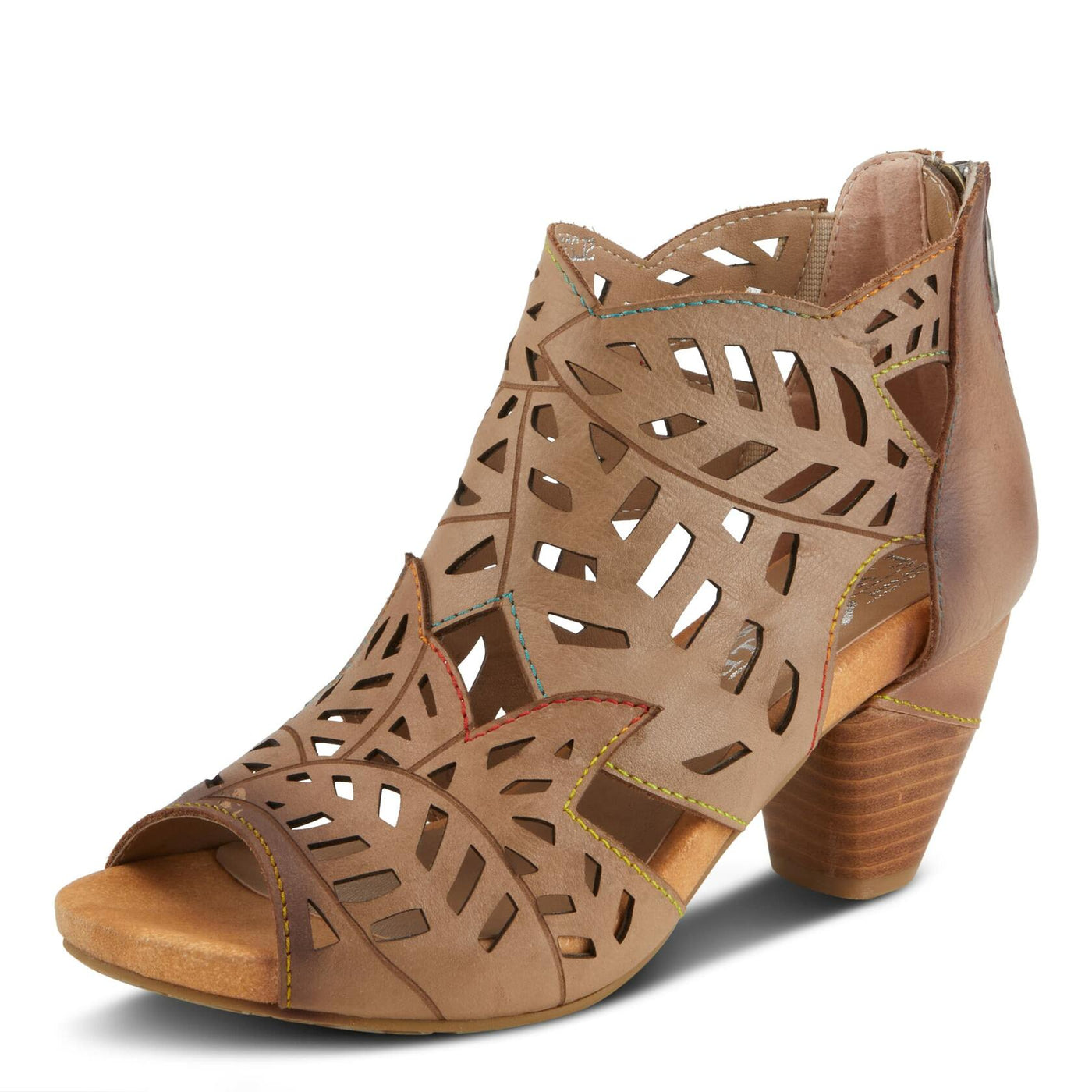 Spring Step L'Artiste Icon Sandals for Women - Ladies Casual Flats Platform Sandal - Hand Painting Summer Shoes for Womens - Tan EU 35 / US 5