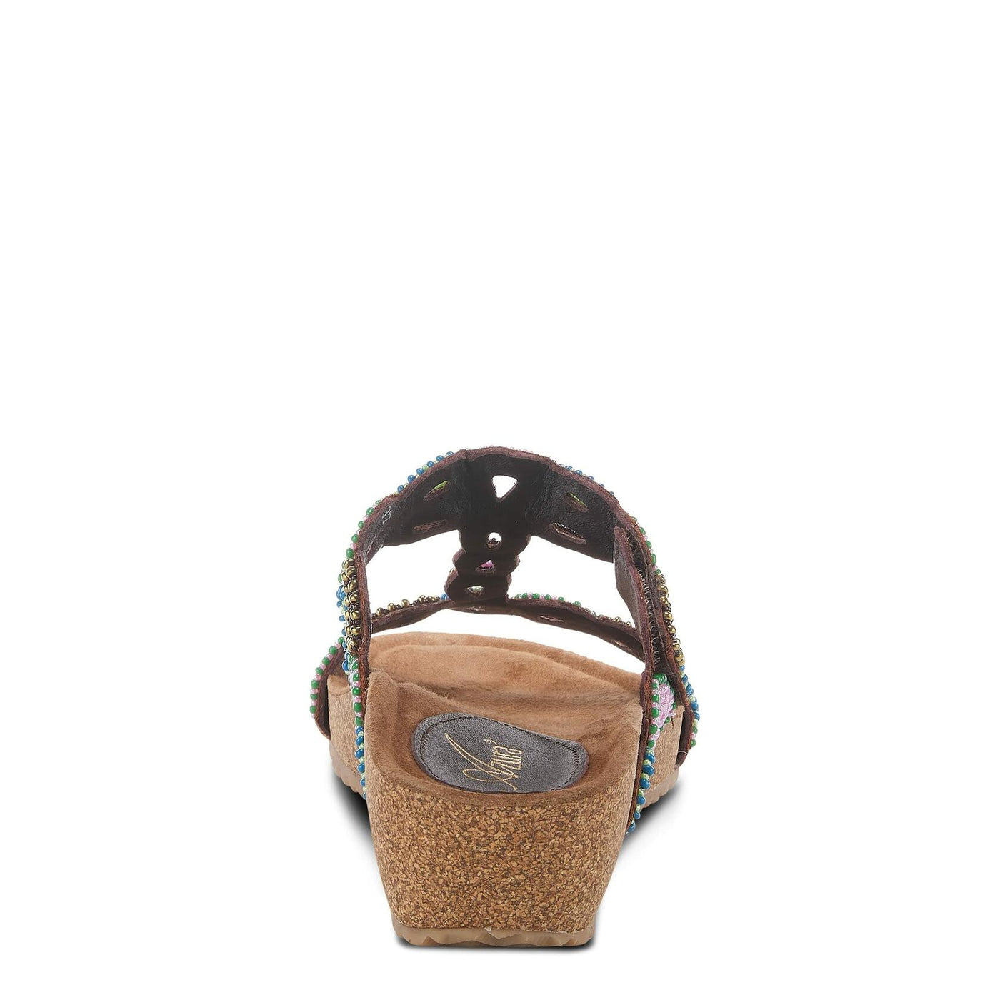 Azura Women's Hopscotch Slide Sandal, Brown Multi, 7.5-8