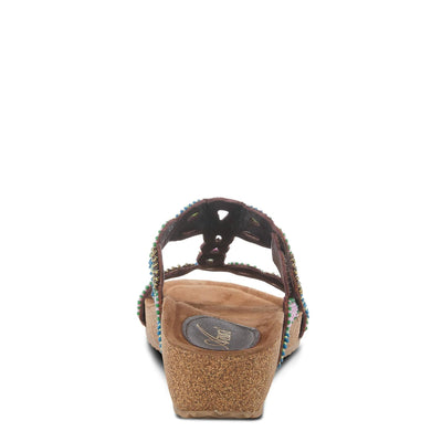 Azura Women's Hopscotch Slide Sandal, Brown Multi, 7.5-8