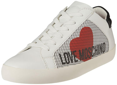 Love Moschino Women's Gymnastics Shoe, Bianco, 7