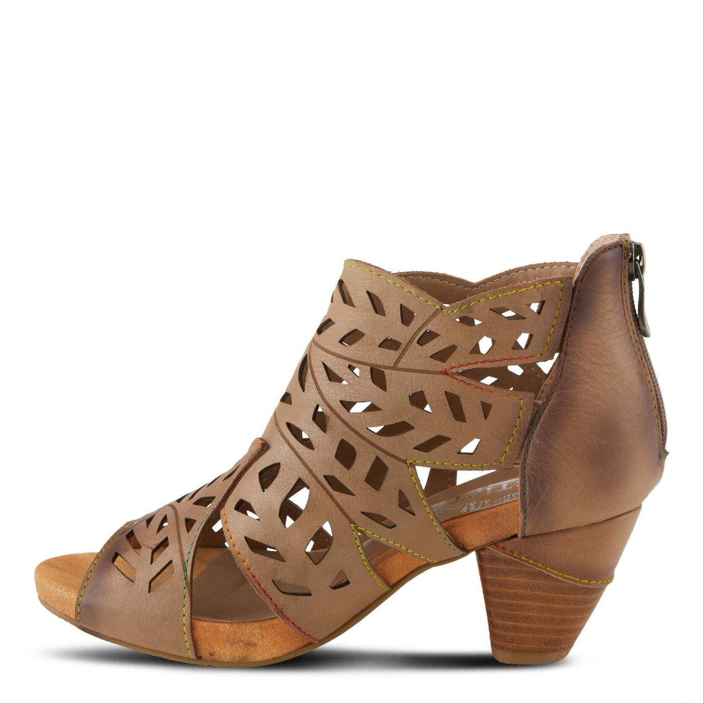 Spring Step L'Artiste Icon Sandals for Women - Ladies Casual Flats Platform Sandal - Hand Painting Summer Shoes for Womens - Tan EU 43 / US 11.5-12