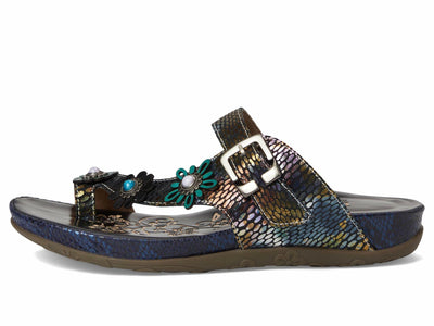 L'Artiste by Spring Step Women's Kindness Sandal, Black Multi, 10.5-11