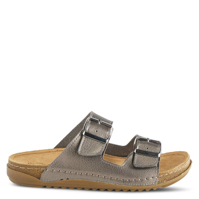 Flexus Women's Abbas Slide Sandal Pewter EU 38 / US 7.5-8