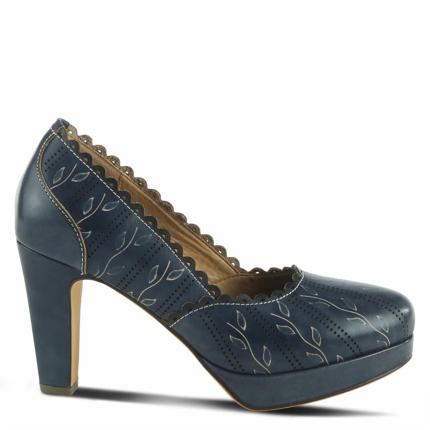 Spring Step L'Artiste Women's Zurisis Leather Heel Navy EU 37 / US 6.5-7