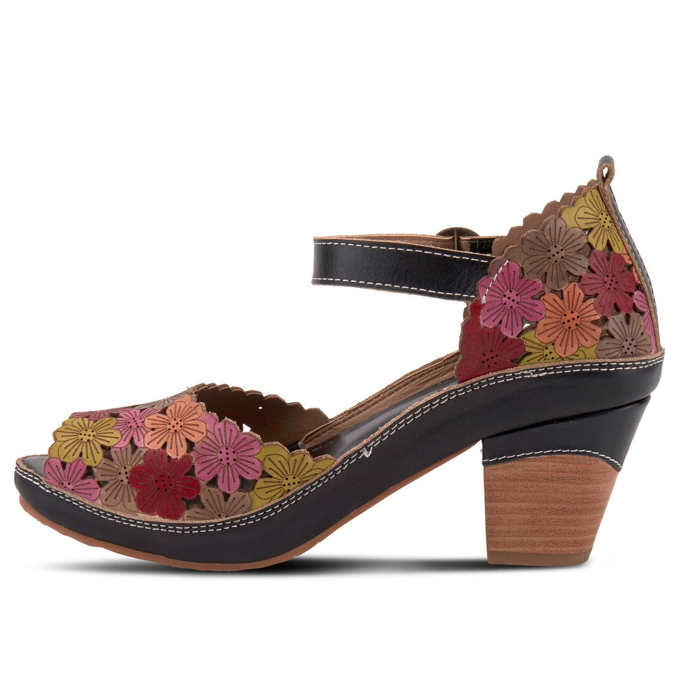 Spring Step L'Artiste Women's Avnia Ankle Strap Shoe Black Multi EU 42 / US 10.5-11