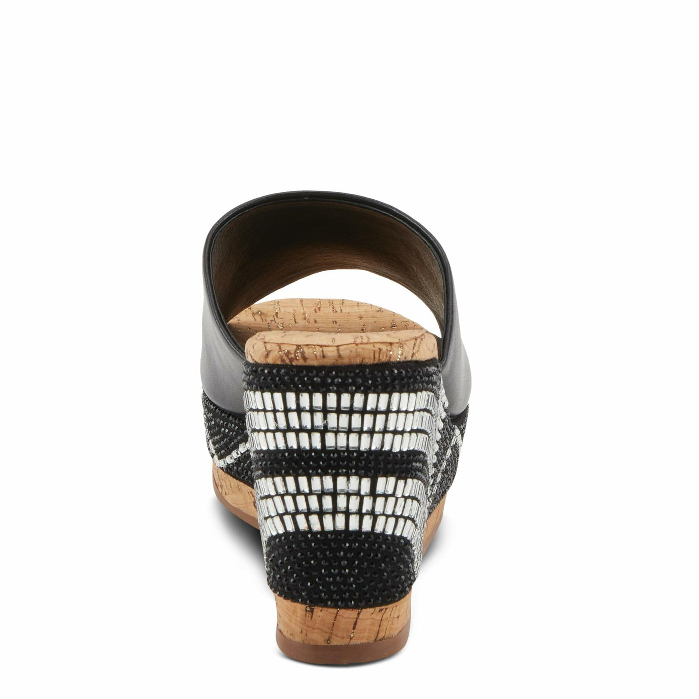 PATRIZIA Women's RADIANT Wedge Slide Sandals with Crystals Black EU 37 / US 6.5-7