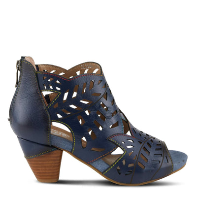 Spring Step L'Artiste Icon Sandals for Women - Ladies Casual Flats Platform Sandal - Hand Painting Summer Shoes for Womens - Navy EU 42 / US 10.5-11