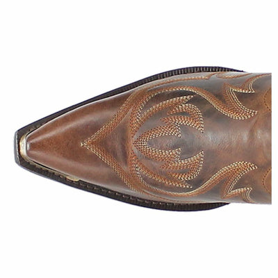 Laredo Mens Jameson Embroidered Snip Toe Casual Boots Mid Calf - Brown