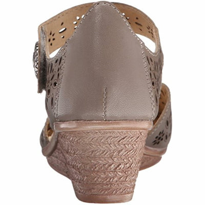 Spring Step Women's Nougat Wedge Sandal, Gray, 35 EU/5 M US