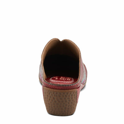 L'Artiste by Spring Step Women's Chienti Clog, Red Multi, 6.5-7