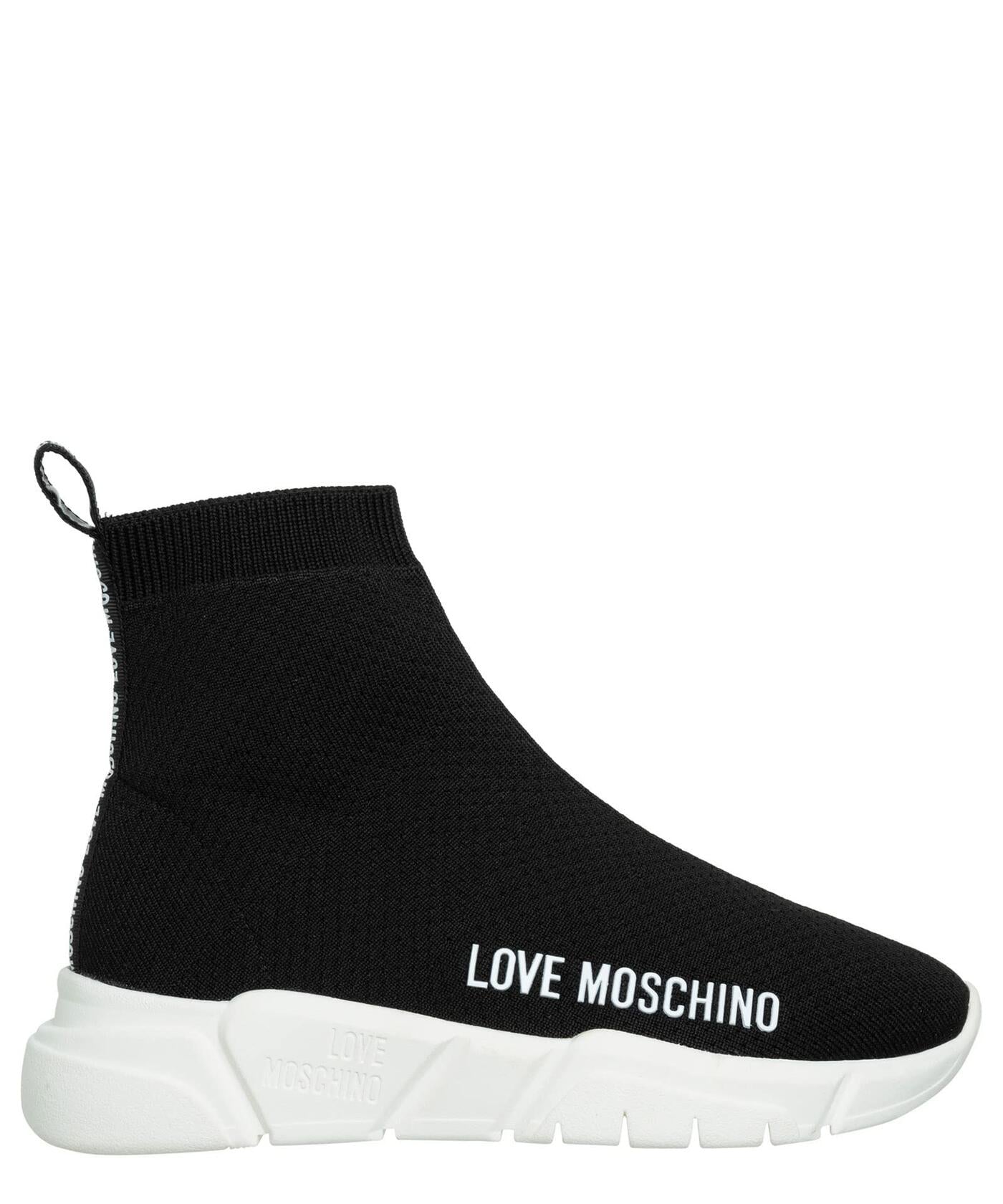 Love Moschino Women's High-Top Sneakers, Black