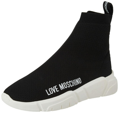Love Moschino Women's High-Top Sneakers, Black