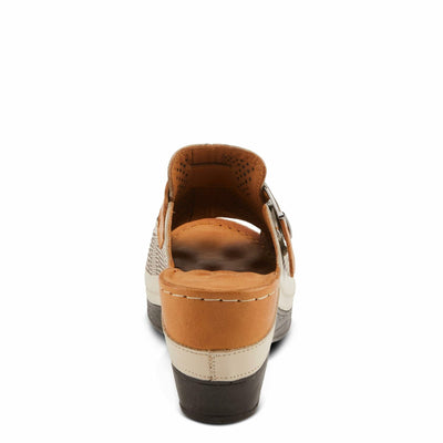 Spring Step MOMELLE Women's Perforated Leather Wedge Slide Sandals - Chic Style, Comfortable Elegance Pewter Multi EU 41 / US 9.5-10