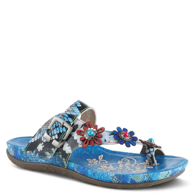 Spring Step L'Artiste Women's Kindness Slide Sandal Blue Multi EU 39 / US 8.5