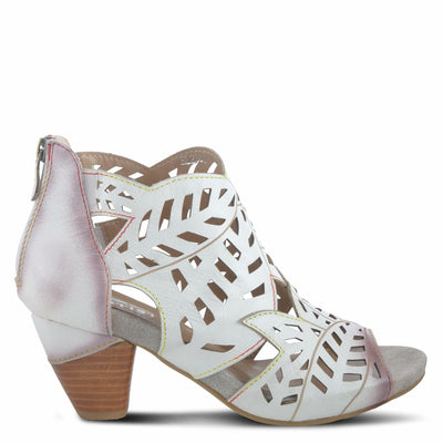 Spring Step L'Artiste Icon Sandals for Women - Ladies Casual Flats Platform Sandal - Hand Painting Summer Shoes for Womens - Off White EU 35 / US 5