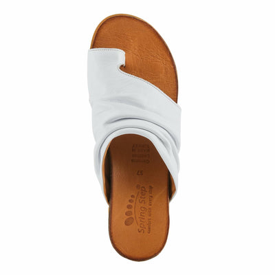 Spring Step Women's Bates Sandal, White, 8.5