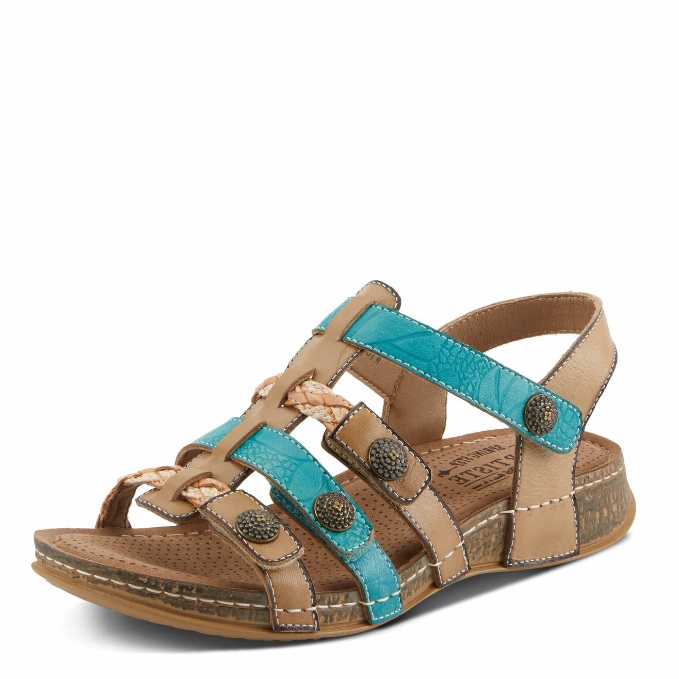 L'Artiste by Spring Step Women's Delila Sandal, Beige Multi, 10.5-11