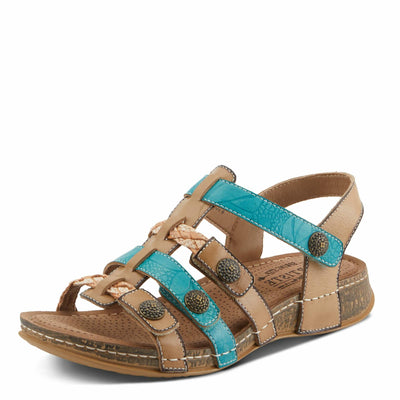 L'Artiste by Spring Step Women's Delila Sandal, Beige Multi, 10.5-11