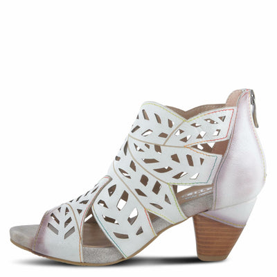 Spring Step L'Artiste Icon Sandals for Women - Ladies Casual Flats Platform Sandal - Hand Painting Summer Shoes for Womens - Off White EU 35 / US 5