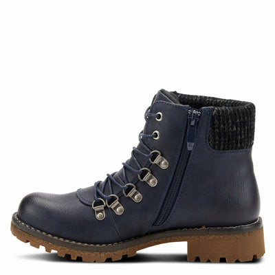 PATRIZIA Spring Step Clarris Lace-Up Booties for Women - Ladies Boots with Cozy Faux Fur Lining - Tonal Stitching Ankle Boots for Womens - Bordeaux EU 40 / US 9