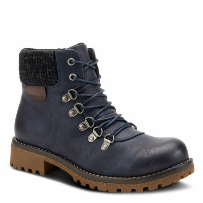 PATRIZIA Spring Step Clarris Lace-Up Booties for Women - Ladies Boots with Cozy Faux Fur Lining - Tonal Stitching Ankle Boots for Womens - Bordeaux EU 42 / US 10.5-11