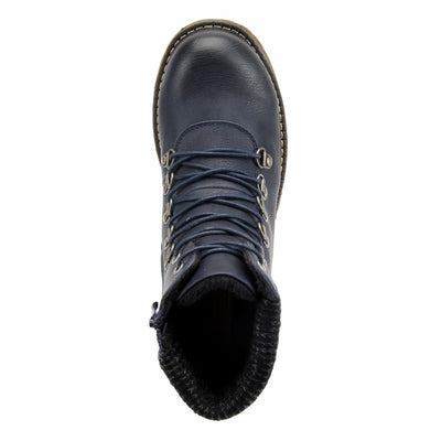 PATRIZIA Spring Step Clarris Lace-Up Booties for Women - Ladies Boots with Cozy Faux Fur Lining - Tonal Stitching Ankle Boots for Womens - Brown EU 41 / US 9.5-10