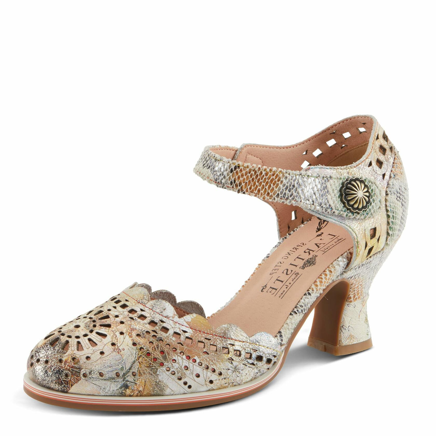 L'Artiste by Spring Step Women's Luxe Pump, Beige Multi, 9.5-10