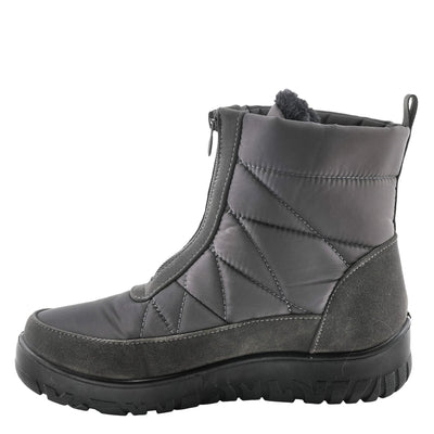 Flexus Spring Step Lakeeffect Boots for Women - Waterproof Ladies Boots with Front Zipper Closure - Women's Snow Boots for Winter - Grey Boots EU 42 / US 10.5-11