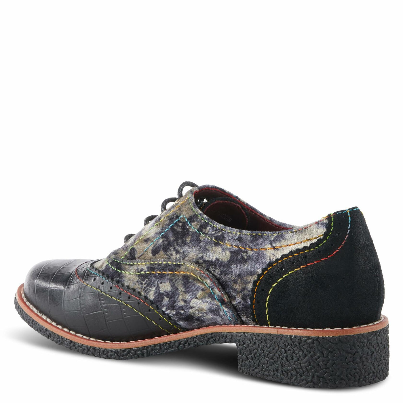 Spring Step L'Artiste Women's Muggiasti-Viv Leather Oxford Shoe Black Multi EU 40 / US 9