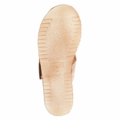 Spring Step L'Artiste Women's BALHARBOR Slide Wedge Open Toe Strapped Sandal Beige EU 40 / US 9