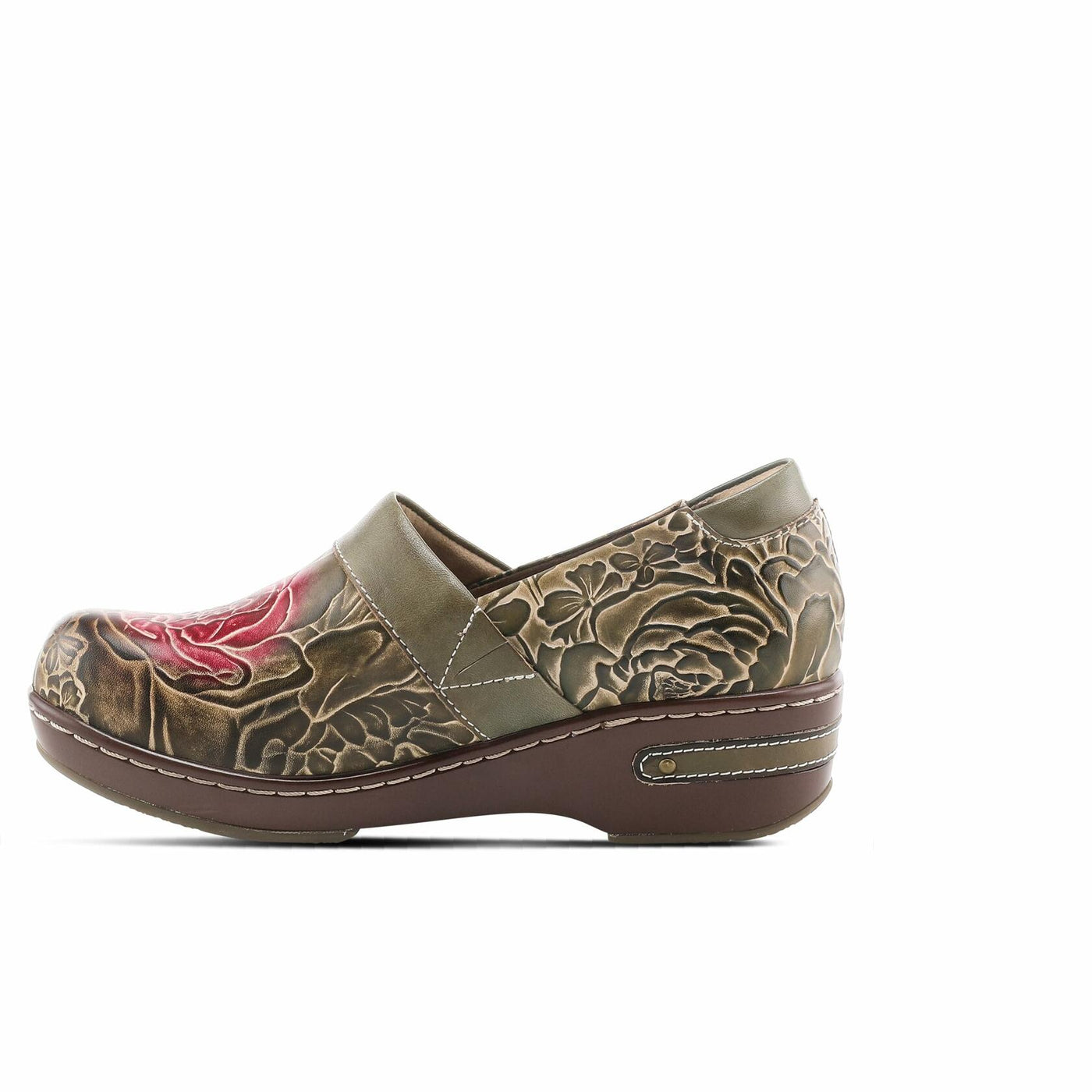 Spring Step L'Artiste Women's Elkayjay Clogs Olive Multi EU 37 / US 6.5-7