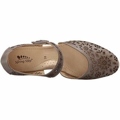 Spring Step Women's Nougat Wedge Sandal, Gray, 36 EU/5.5-6 M US