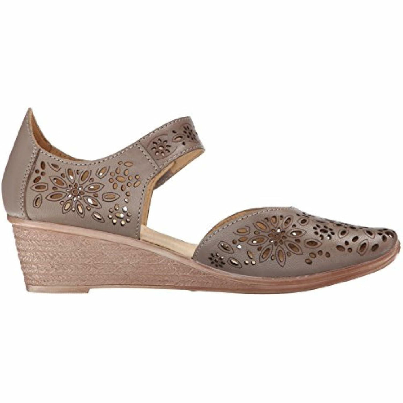 Spring Step Women's Nougat Wedge Sandal, Gray, 36 EU/5.5-6 M US