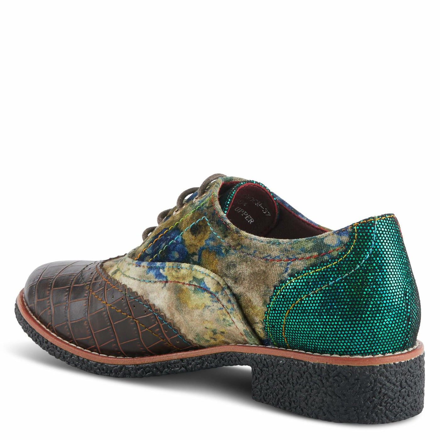 Spring Step L'Artiste Women's Muggiasti-Viv Leather Oxford Shoe Chocolate Multi EU 41 / US 9.5-10