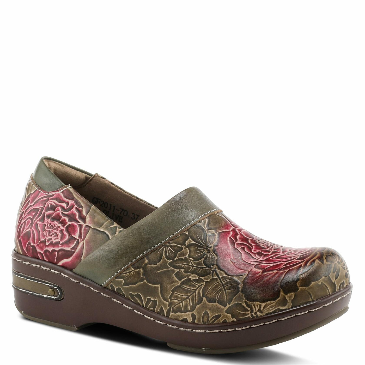 Spring Step L'Artiste Women's Elkayjay Clogs Olive Multi EU 37 / US 6.5-7