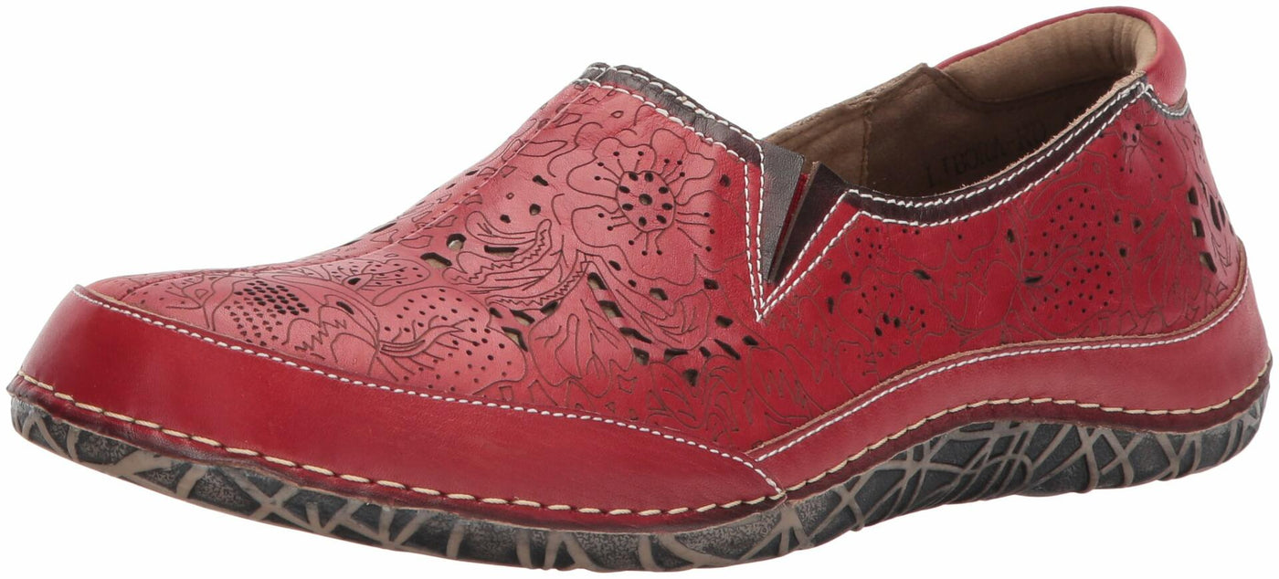 L’Artiste by Spring Step Women's Libora Flat, red, 39 EU/8.5 M US