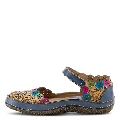 Spring Step L'Artiste Women's Kysandra-Fleur Mary-Jane Shoe Blue Multi EU 37 / US 6.5-7